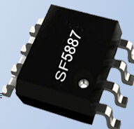 SF5887 is a multi mode controller. When full loadings, the IC works in CCM mode or QR mode based on the AC line input . When the loading goes low, the IC enters into "Digital Frequency Foldback" mode