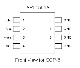 The APL1565A is a low dropout regulator which oper-  ates from 2.7V to 6V input voltage and delivers up to 1A  current capability.