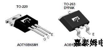 AOT10B65M1/AOB10B65M1 650V, 10A Alpha IGBT With soft and fast recovery anti-parallel diode